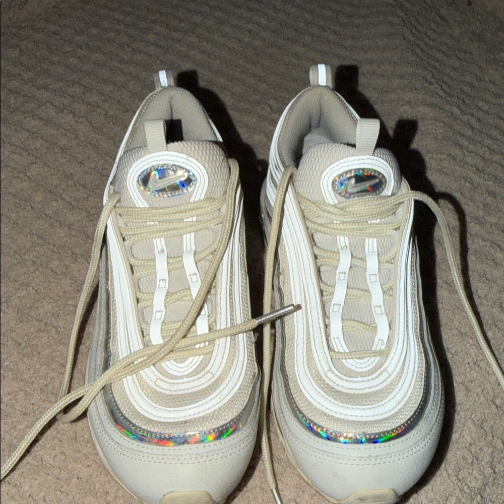 Nike Air max 97 white/ off white with holographic accent